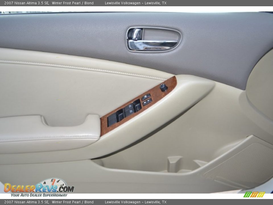 2007 Nissan Altima 3.5 SE Winter Frost Pearl / Blond Photo #13
