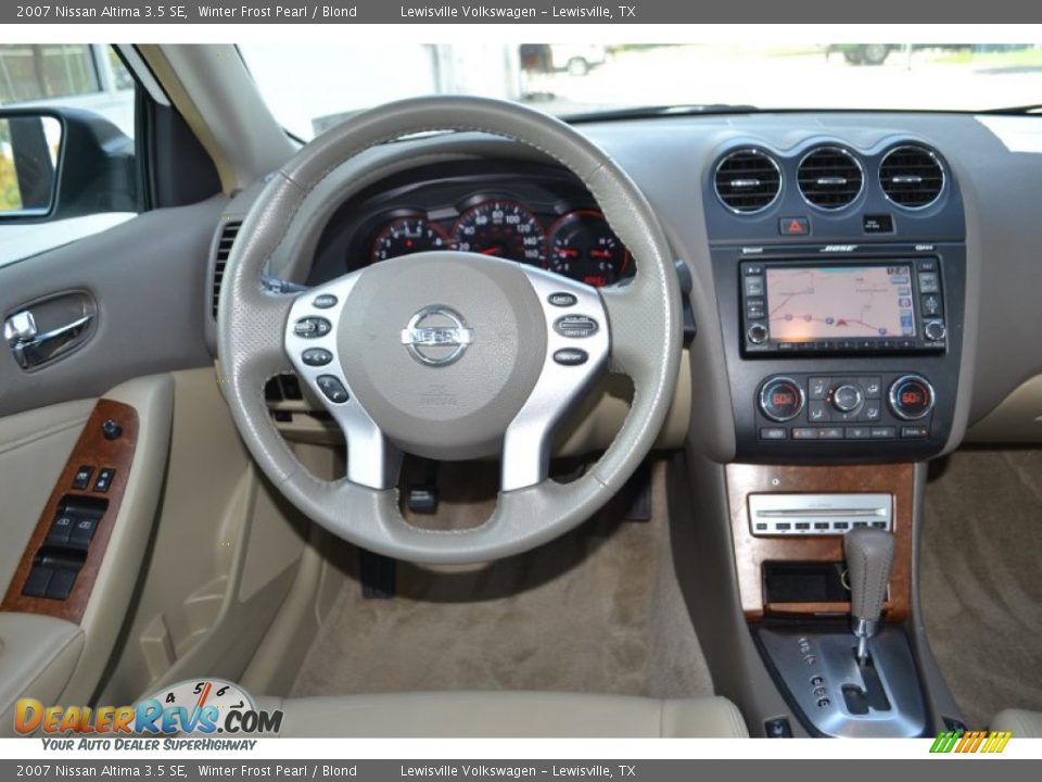 2007 Nissan Altima 3.5 SE Winter Frost Pearl / Blond Photo #15