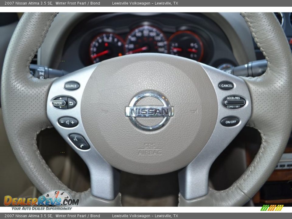 2007 Nissan Altima 3.5 SE Winter Frost Pearl / Blond Photo #16