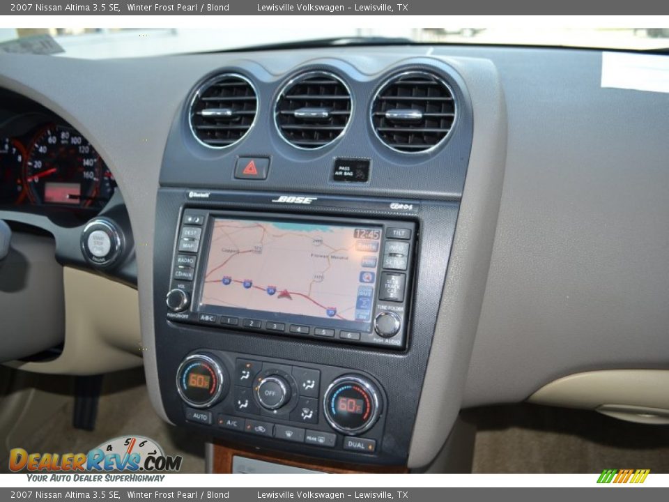 2007 Nissan Altima 3.5 SE Winter Frost Pearl / Blond Photo #17