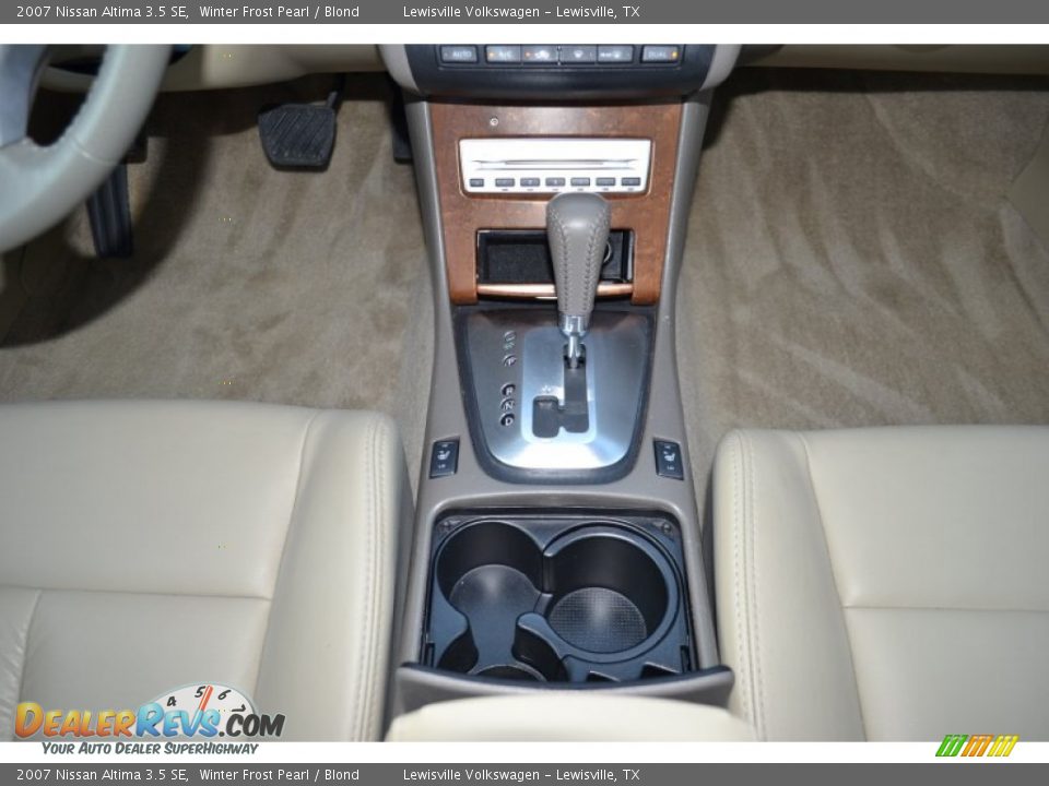 2007 Nissan Altima 3.5 SE Winter Frost Pearl / Blond Photo #18