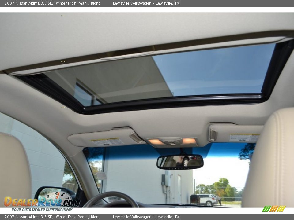 2007 Nissan Altima 3.5 SE Winter Frost Pearl / Blond Photo #19