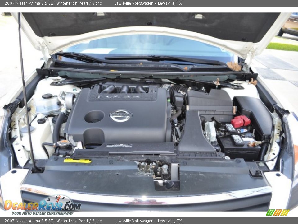 2007 Nissan Altima 3.5 SE Winter Frost Pearl / Blond Photo #20