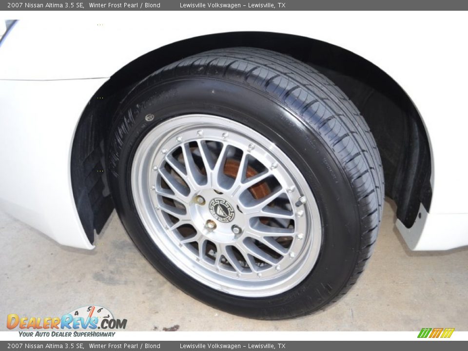 2007 Nissan Altima 3.5 SE Winter Frost Pearl / Blond Photo #22