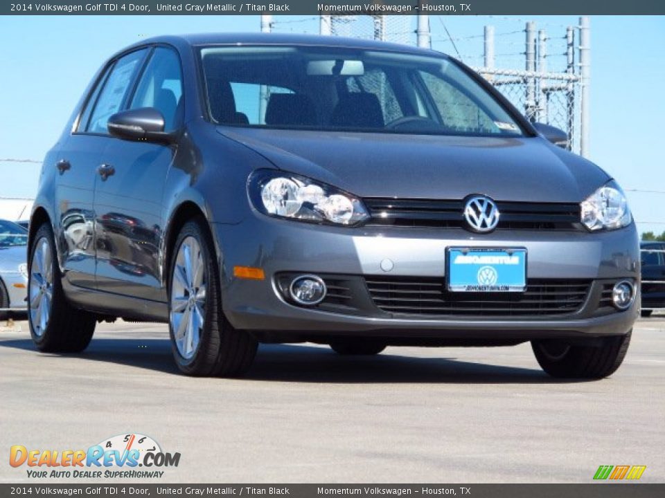 2014 Volkswagen Golf TDI 4 Door United Gray Metallic / Titan Black Photo #1