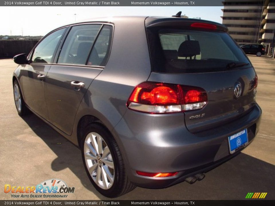 2014 Volkswagen Golf TDI 4 Door United Gray Metallic / Titan Black Photo #4