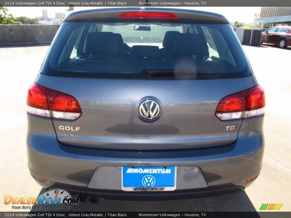 2014 Volkswagen Golf TDI 4 Door United Gray Metallic / Titan Black Photo #5