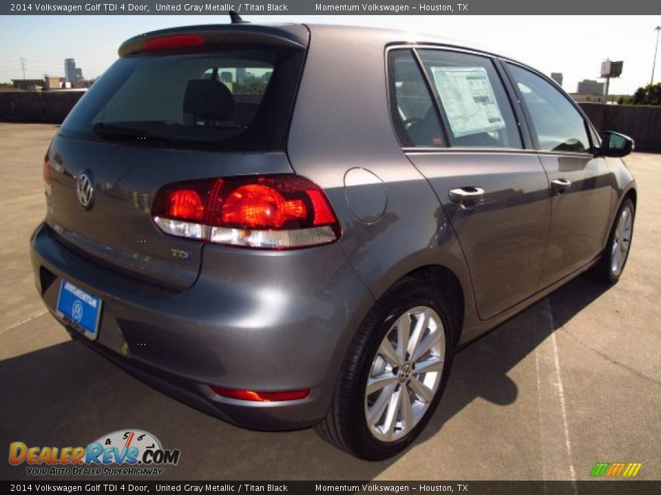 2014 Volkswagen Golf TDI 4 Door United Gray Metallic / Titan Black Photo #6