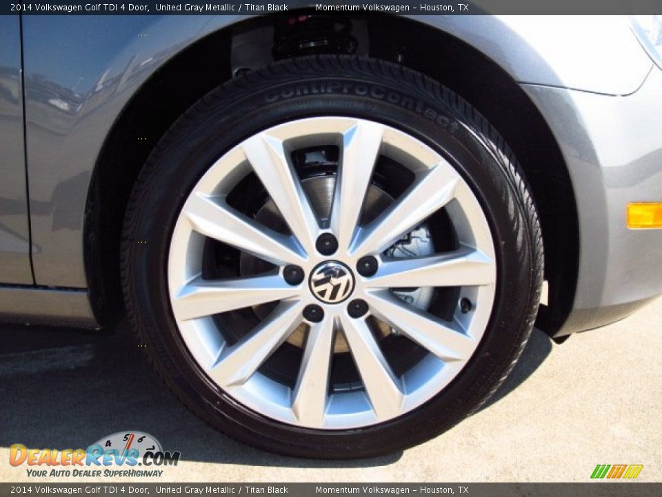 2014 Volkswagen Golf TDI 4 Door United Gray Metallic / Titan Black Photo #7