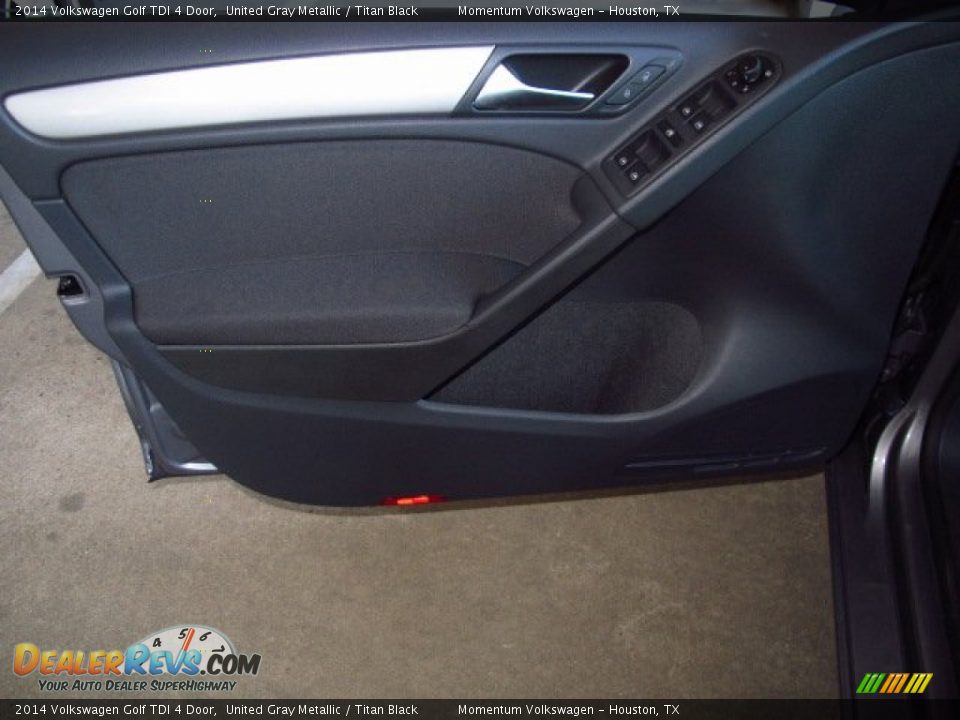 2014 Volkswagen Golf TDI 4 Door United Gray Metallic / Titan Black Photo #9