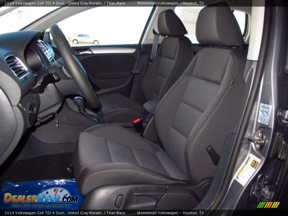 2014 Volkswagen Golf TDI 4 Door United Gray Metallic / Titan Black Photo #10