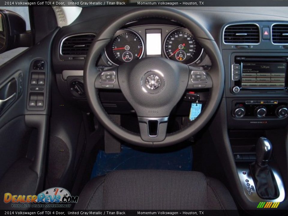 2014 Volkswagen Golf TDI 4 Door United Gray Metallic / Titan Black Photo #13