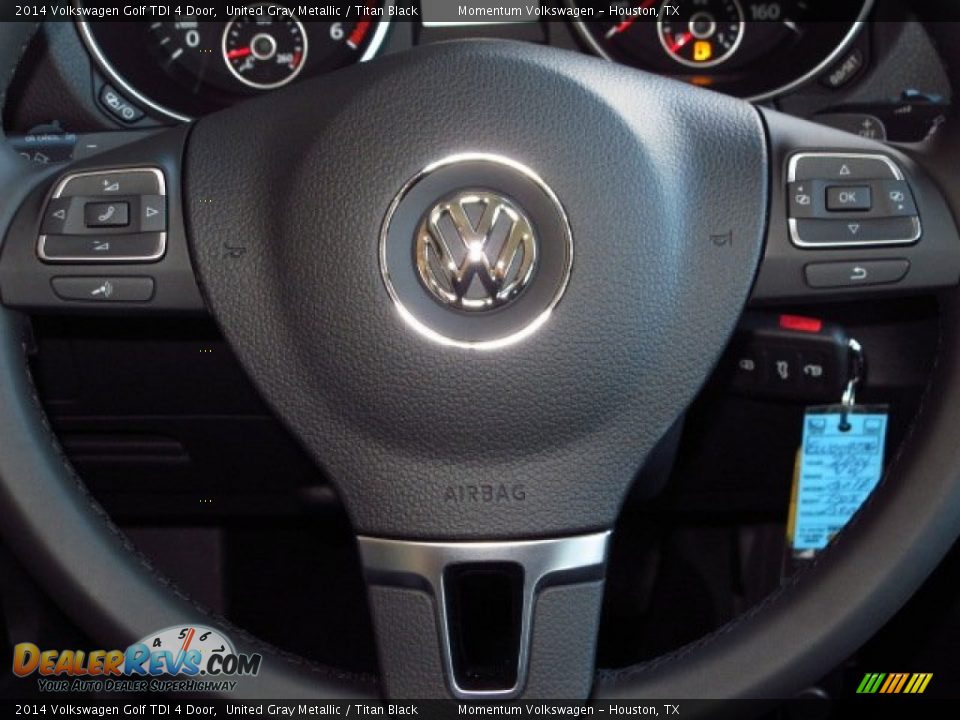 2014 Volkswagen Golf TDI 4 Door United Gray Metallic / Titan Black Photo #18