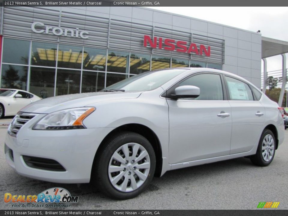 2013 Nissan Sentra S Brilliant Silver Metallic / Charcoal Photo #1