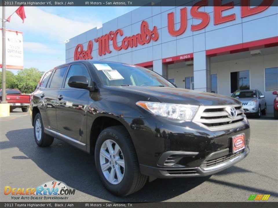 2013 Toyota Highlander V6 Black / Ash Photo #1