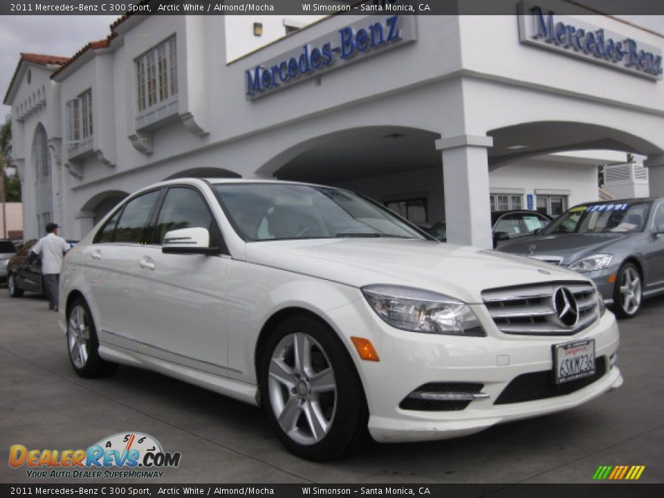 2011 Mercedes-Benz C 300 Sport Arctic White / Almond/Mocha Photo #1