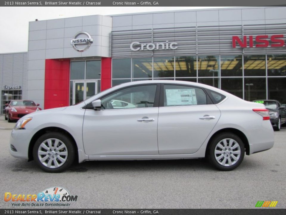 2013 Nissan Sentra S Brilliant Silver Metallic / Charcoal Photo #2