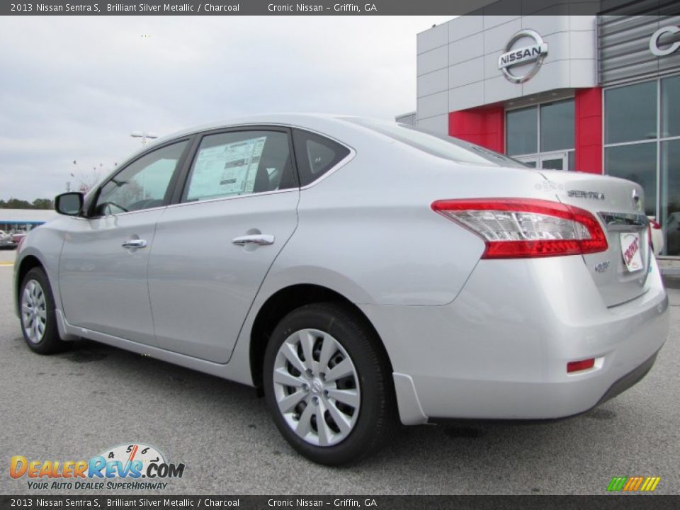 2013 Nissan Sentra S Brilliant Silver Metallic / Charcoal Photo #3