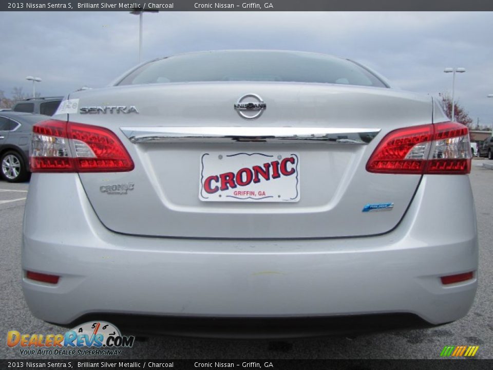 2013 Nissan Sentra S Brilliant Silver Metallic / Charcoal Photo #4