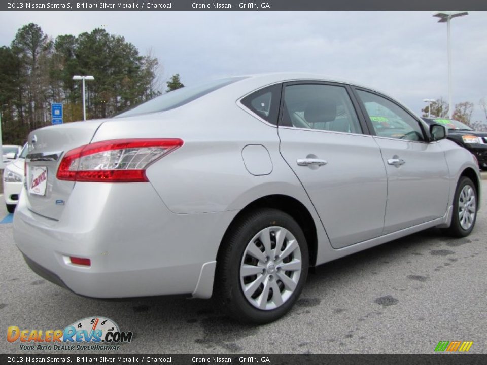 2013 Nissan Sentra S Brilliant Silver Metallic / Charcoal Photo #5