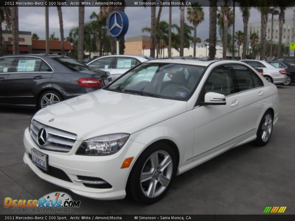 2011 Mercedes-Benz C 300 Sport Arctic White / Almond/Mocha Photo #5