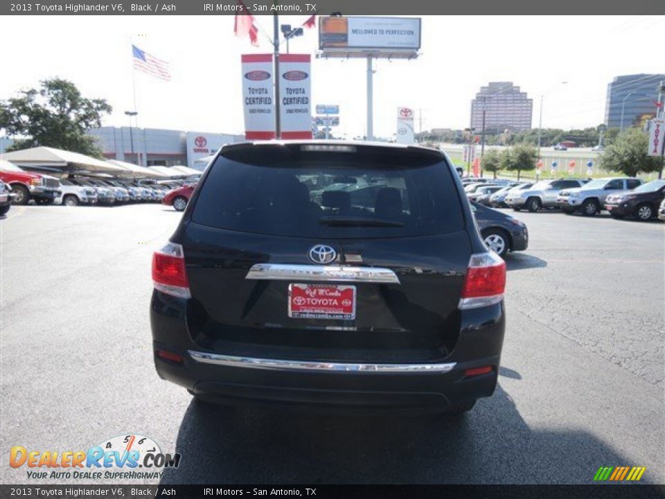 2013 Toyota Highlander V6 Black / Ash Photo #6