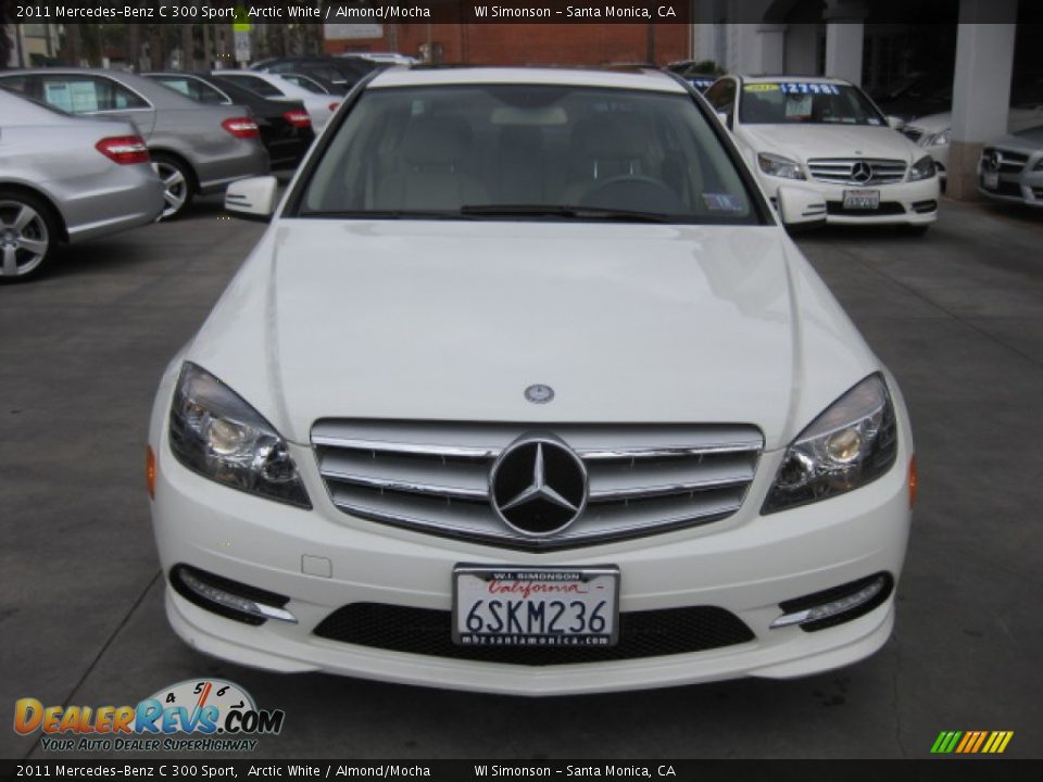 2011 Mercedes-Benz C 300 Sport Arctic White / Almond/Mocha Photo #6