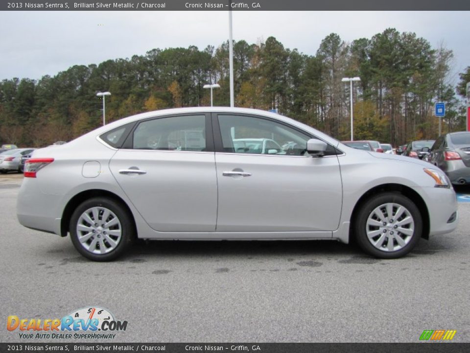 2013 Nissan Sentra S Brilliant Silver Metallic / Charcoal Photo #6