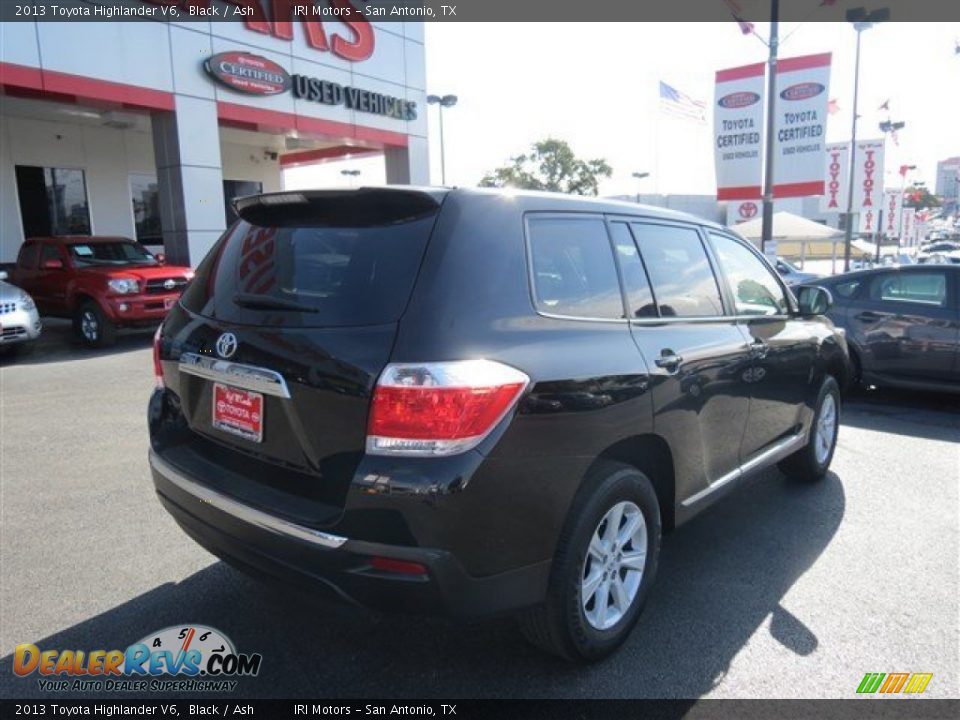 2013 Toyota Highlander V6 Black / Ash Photo #7