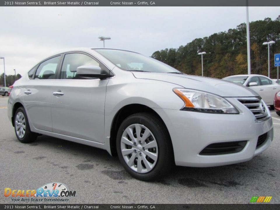 2013 Nissan Sentra S Brilliant Silver Metallic / Charcoal Photo #7