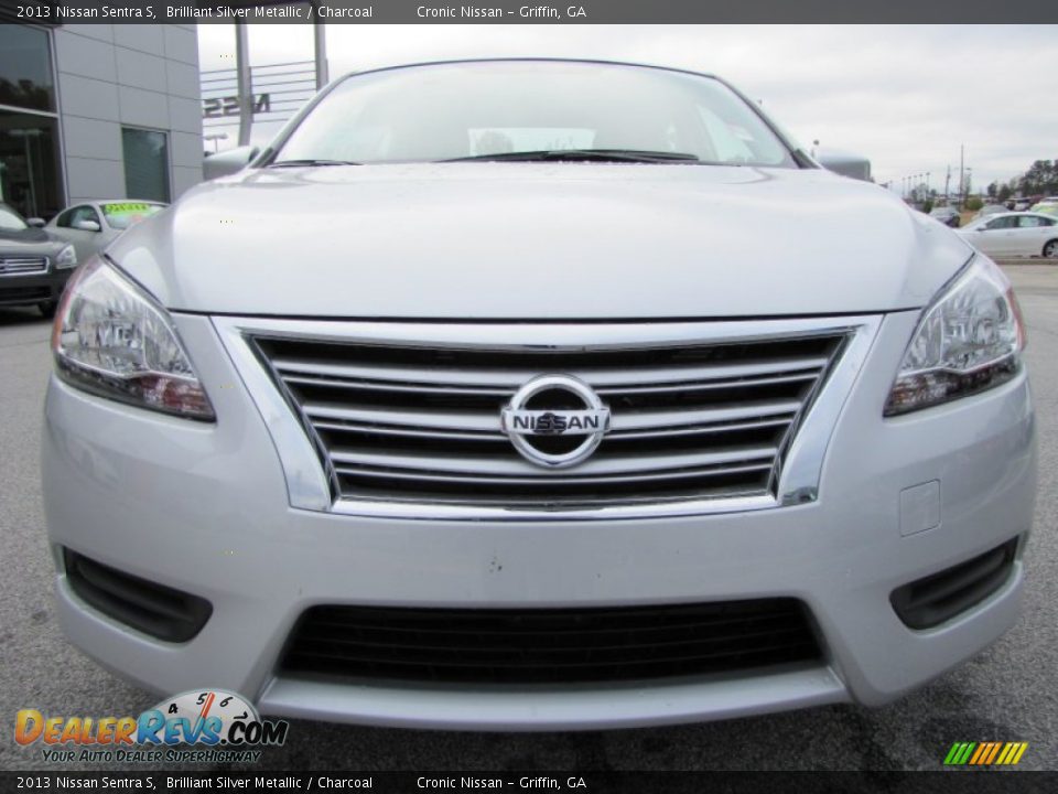 2013 Nissan Sentra S Brilliant Silver Metallic / Charcoal Photo #8
