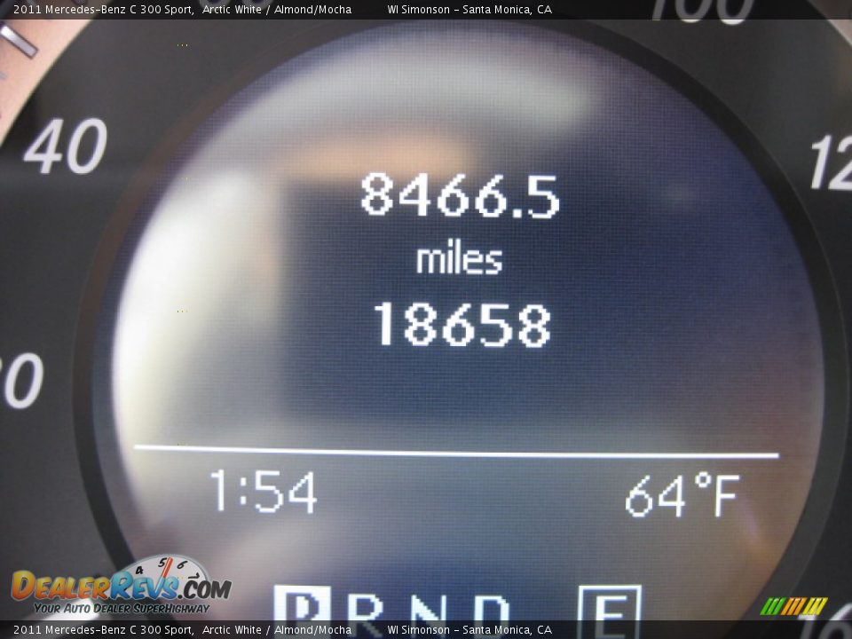 2011 Mercedes-Benz C 300 Sport Arctic White / Almond/Mocha Photo #10