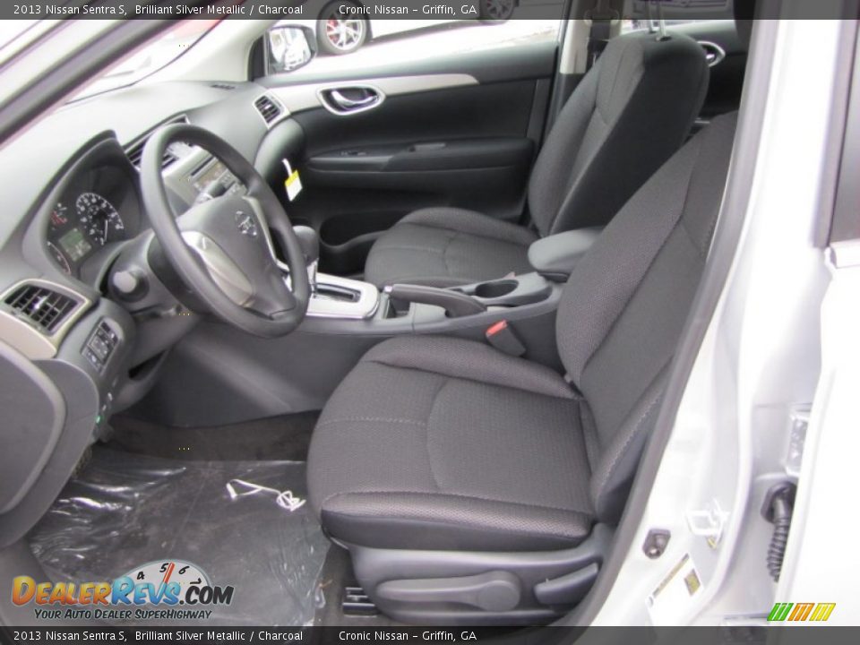 2013 Nissan Sentra S Brilliant Silver Metallic / Charcoal Photo #10