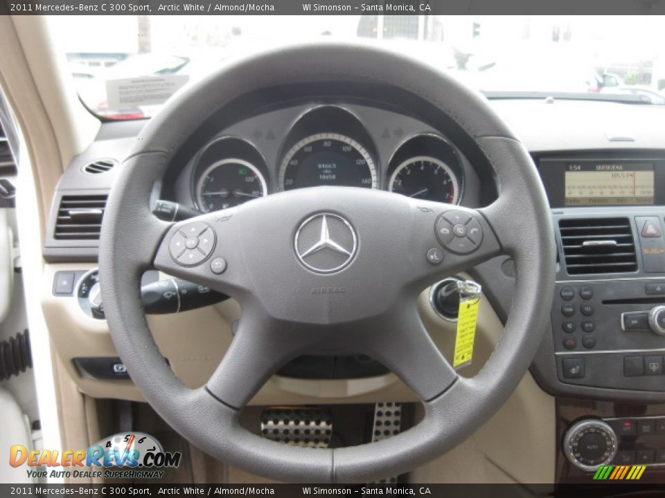 2011 Mercedes-Benz C 300 Sport Arctic White / Almond/Mocha Photo #11