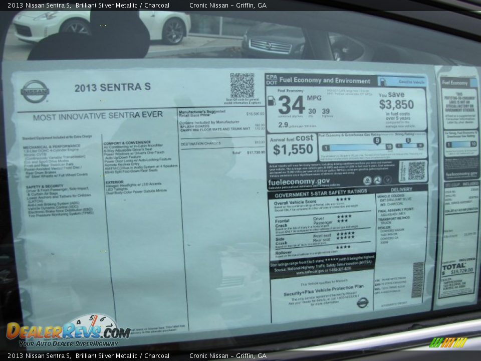 2013 Nissan Sentra S Brilliant Silver Metallic / Charcoal Photo #11