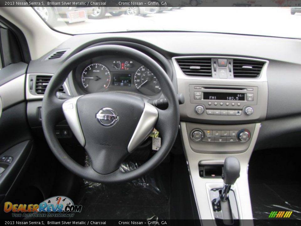 2013 Nissan Sentra S Brilliant Silver Metallic / Charcoal Photo #12