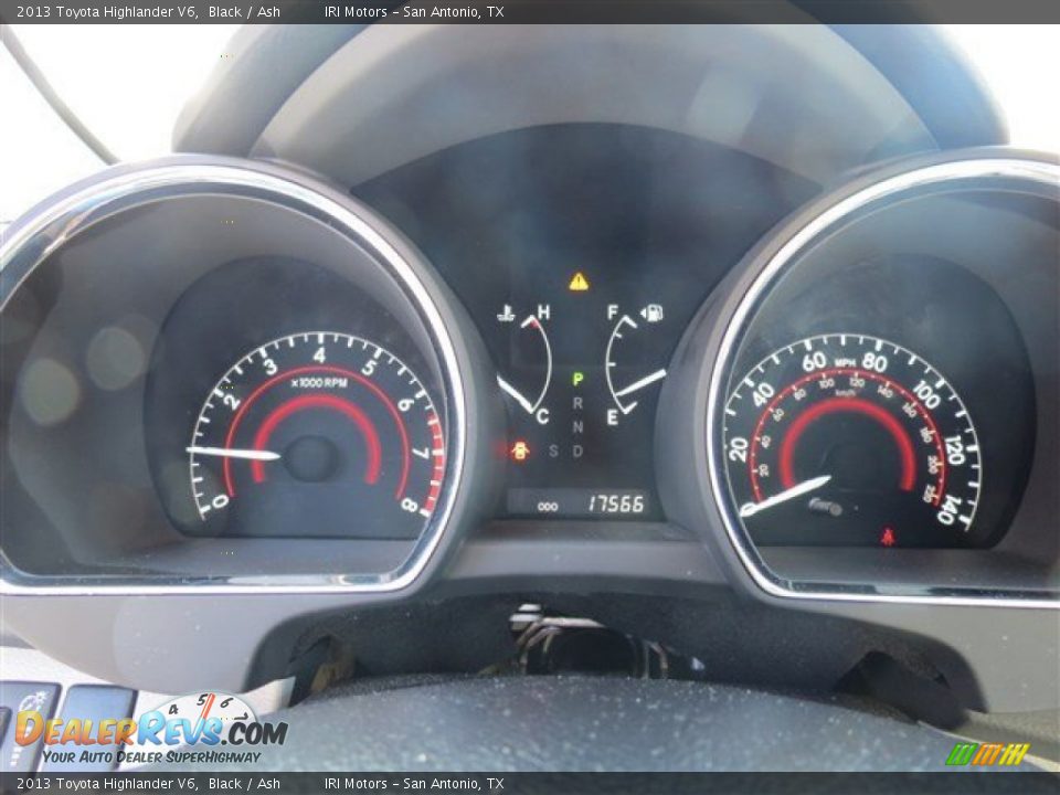 2013 Toyota Highlander V6 Black / Ash Photo #17