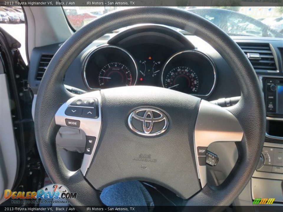 2013 Toyota Highlander V6 Black / Ash Photo #18
