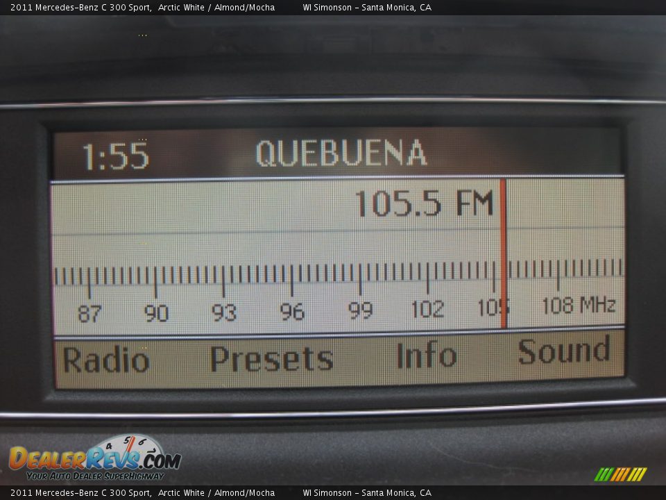2011 Mercedes-Benz C 300 Sport Arctic White / Almond/Mocha Photo #16
