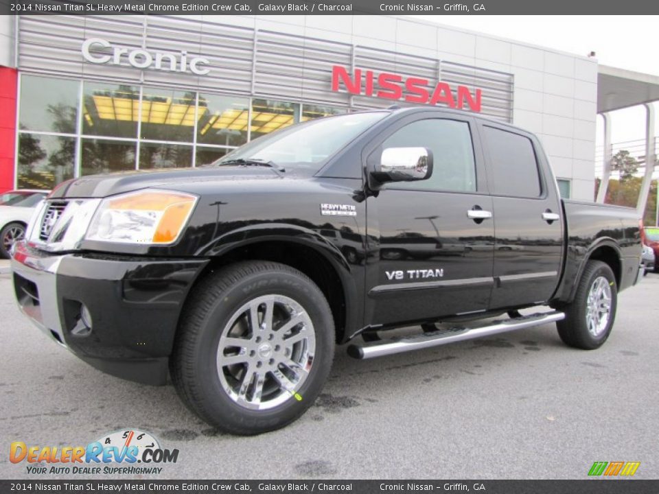 2014 Nissan Titan SL Heavy Metal Chrome Edition Crew Cab Galaxy Black / Charcoal Photo #1