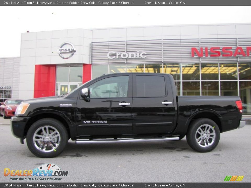 2014 Nissan Titan SL Heavy Metal Chrome Edition Crew Cab Galaxy Black / Charcoal Photo #2