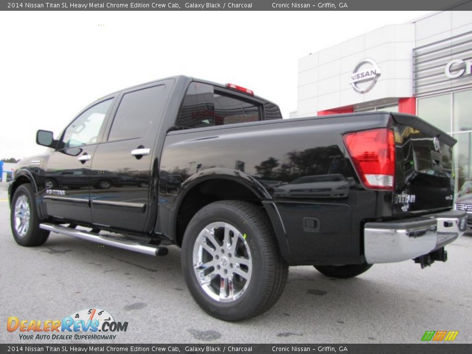 2014 Nissan Titan SL Heavy Metal Chrome Edition Crew Cab Galaxy Black / Charcoal Photo #3