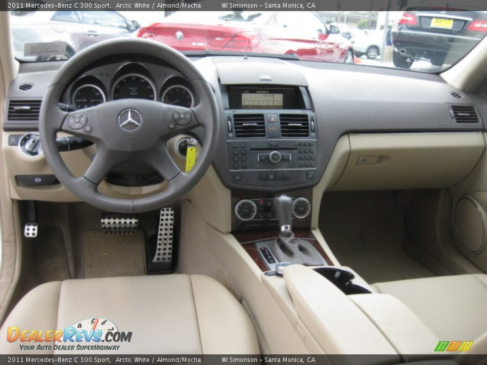 2011 Mercedes-Benz C 300 Sport Arctic White / Almond/Mocha Photo #20
