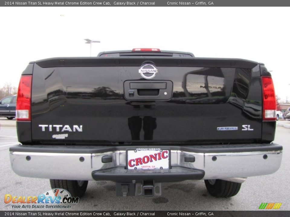 2014 Nissan Titan SL Heavy Metal Chrome Edition Crew Cab Galaxy Black / Charcoal Photo #4