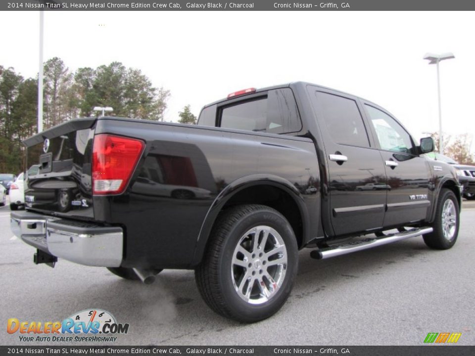 2014 Nissan Titan SL Heavy Metal Chrome Edition Crew Cab Galaxy Black / Charcoal Photo #5