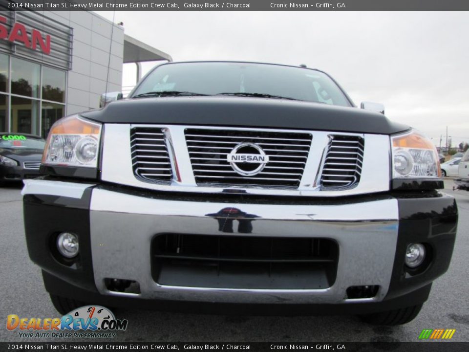 2014 Nissan Titan SL Heavy Metal Chrome Edition Crew Cab Galaxy Black / Charcoal Photo #8