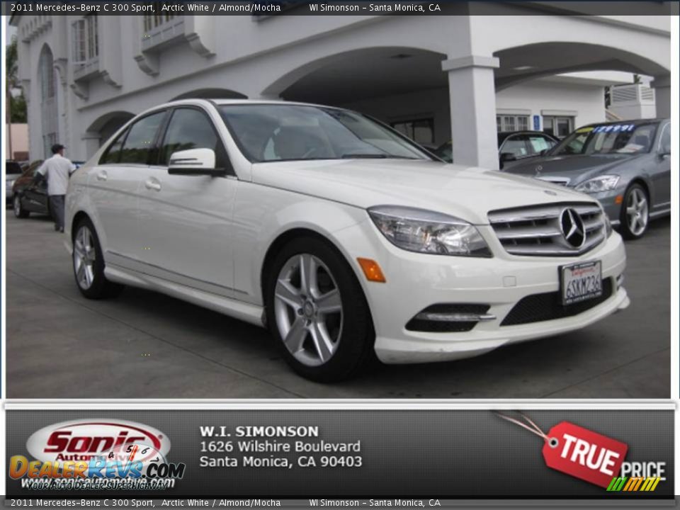 2011 Mercedes-Benz C 300 Sport Arctic White / Almond/Mocha Photo #26
