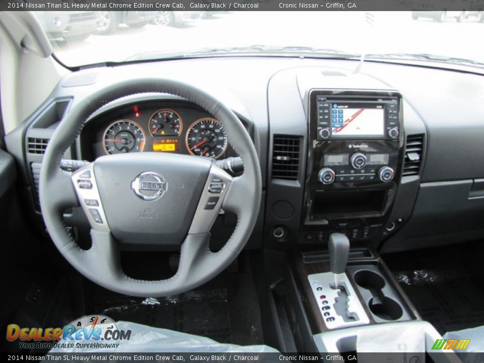 2014 Nissan Titan SL Heavy Metal Chrome Edition Crew Cab Galaxy Black / Charcoal Photo #12