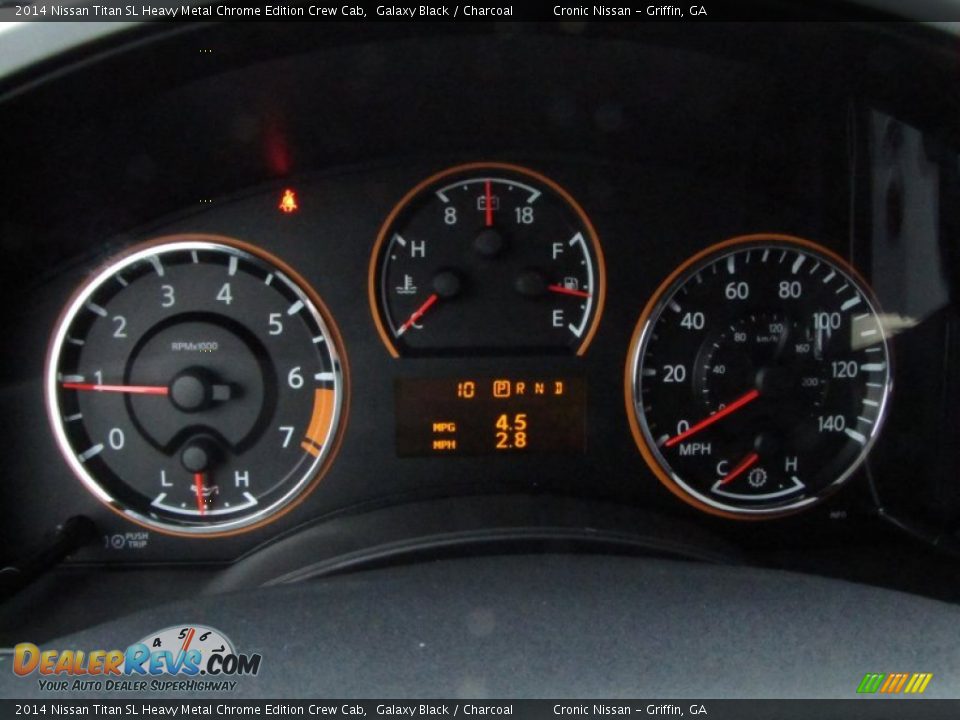 2014 Nissan Titan SL Heavy Metal Chrome Edition Crew Cab Gauges Photo #16