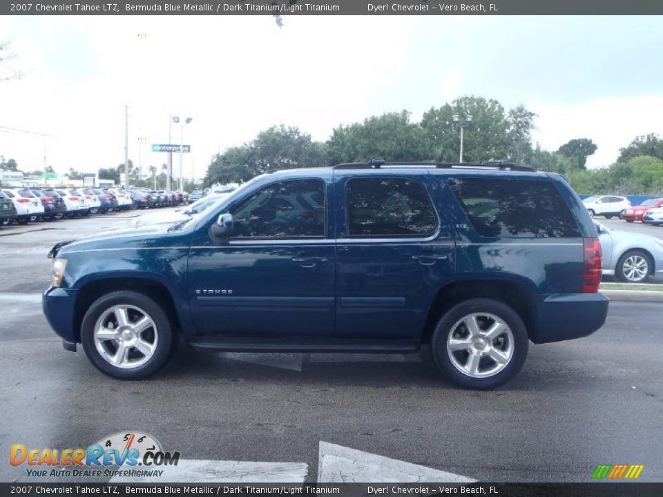 2007 Chevrolet Tahoe LTZ Bermuda Blue Metallic / Dark Titanium/Light Titanium Photo #3